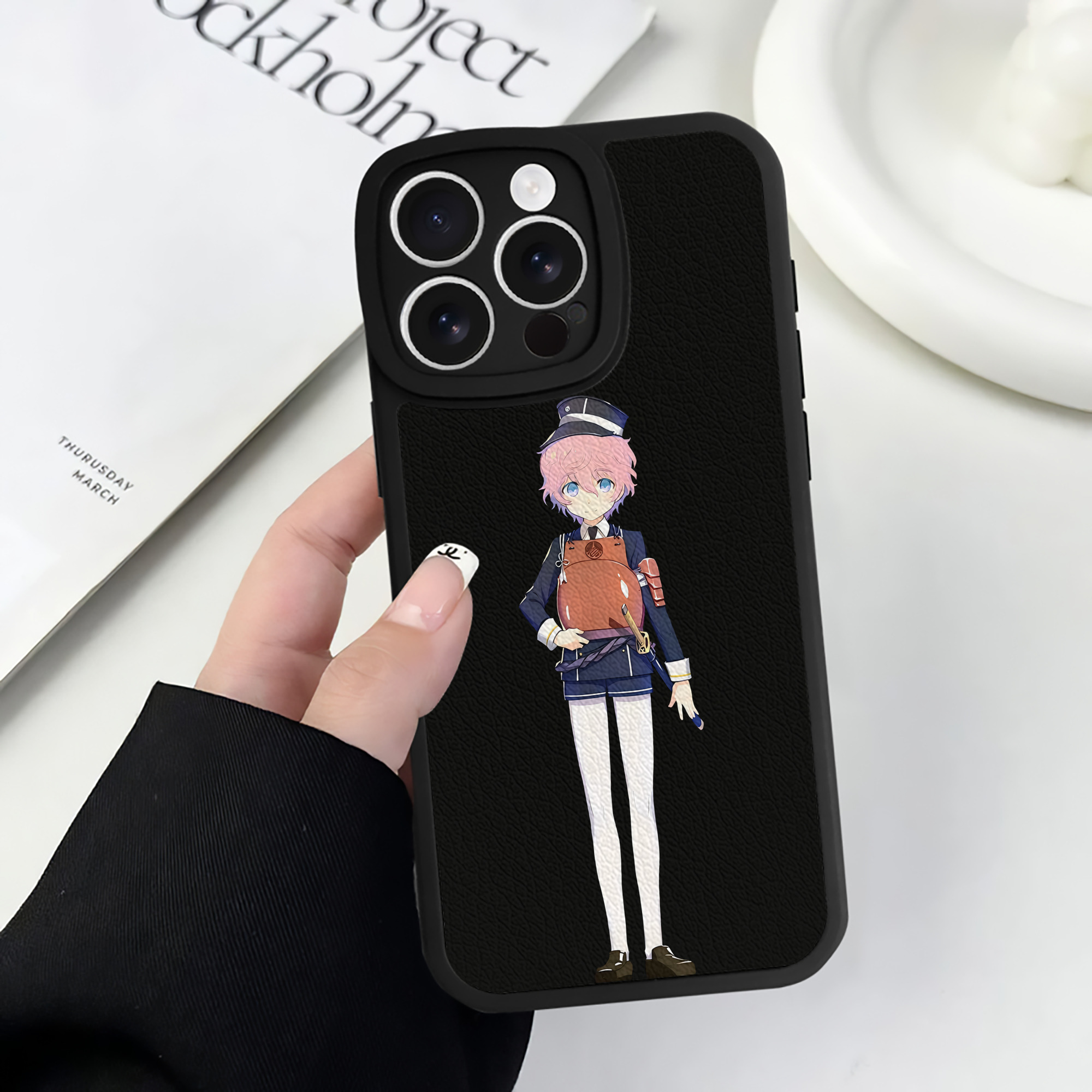 （画像用） 刀剣乱舞 Touken Ranbu 【iPhone 16シリーズ対応】シリコンスマホケース（レザー調） 材質：シリコン